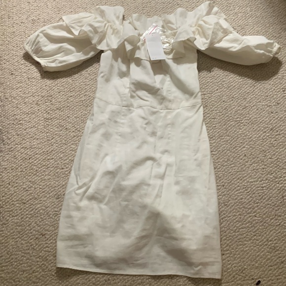 Off White Linen dress from H&M size XS NWT - Picture 1 of 2